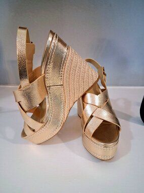 Michael Kors Lether Platform Wedge Sandals